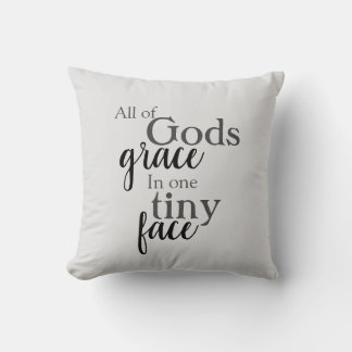 Coussin toute la citation de grâce de Dieu, pépinière