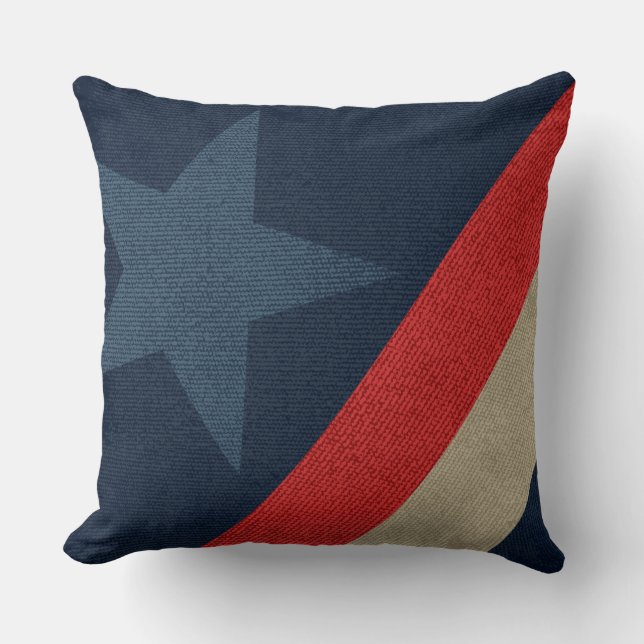 Coussin Toute l'art patriotique étoile (Recto)