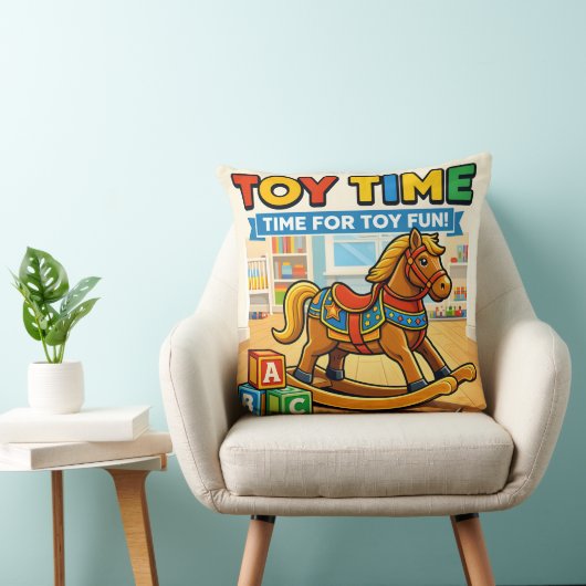 Coussin Toy rocking horse Nursery throw pillow (Chaise)