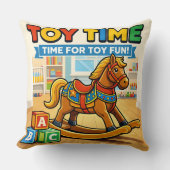 Coussin Toy rocking horse Nursery throw pillow (Recto)