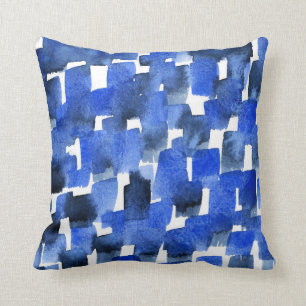 Coussin 'Traçages bleus