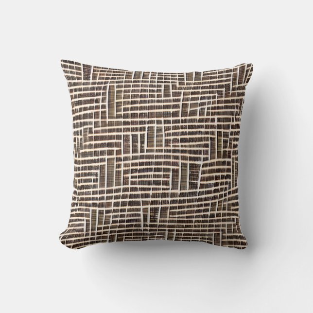 Coussin Tracé Brown (Recto)