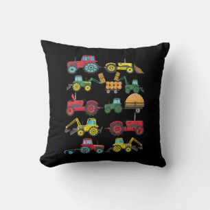 Coussin Tracteur Remorques Garçons Enfants Ferme Machines