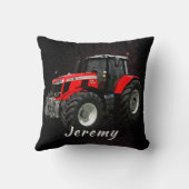 Coussin Tracteur rouge moderne (Verso)