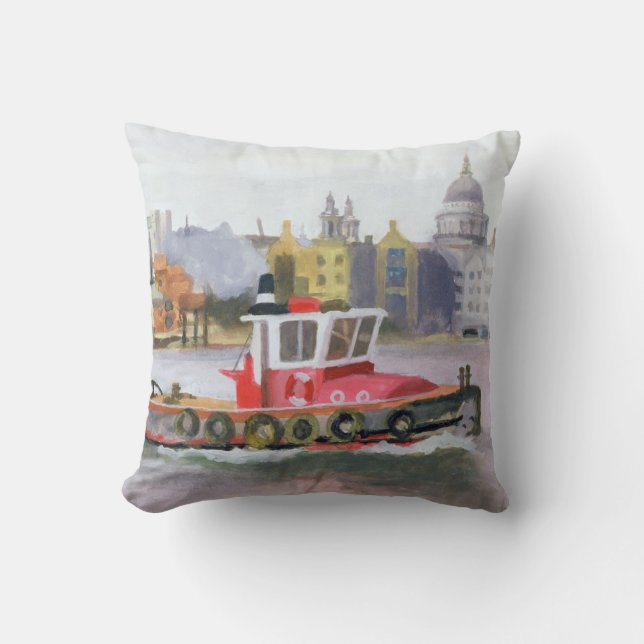 Coussin Traction subite rouge passant St Pauls 1996 (Recto)