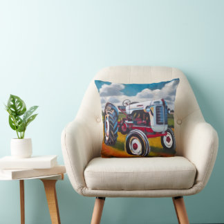 Coussin Tractor Painting - Gift for Tractor Enthusiasts