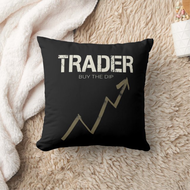Coussin Trader Acheter Le Trader Dip Day Et CryptoCurrency (Couverture)