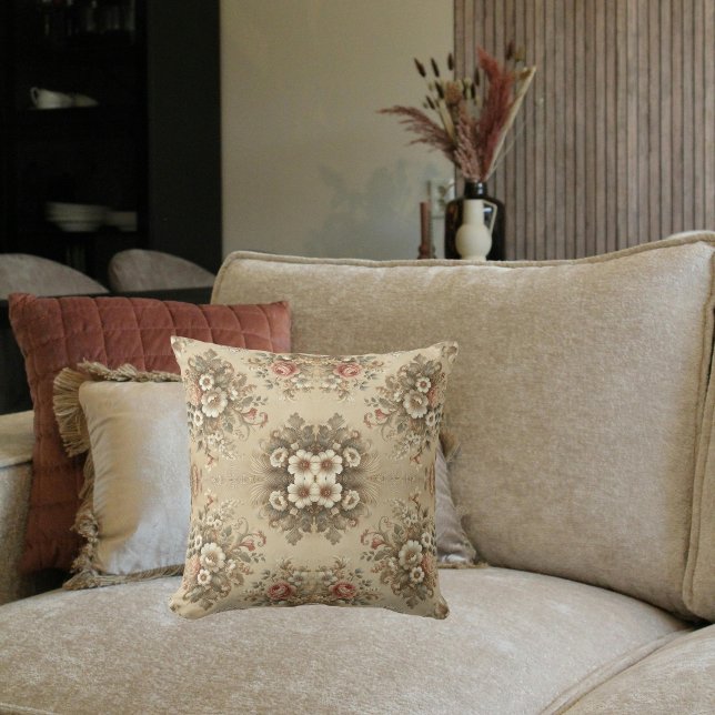 Coussin Traditions Florales de Cottage (Créateur téléchargé)