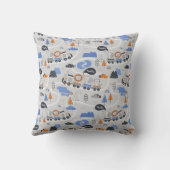 Coussin Train à vapeur avec animaux sur les pistes Baby (Verso)