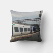 Coussin Train bleu et blanc (Verso)