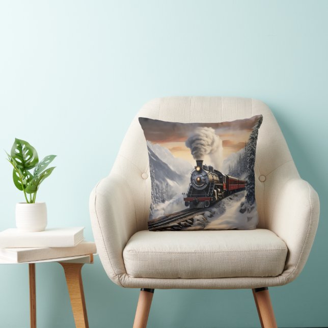 Coussin Train dans les monts Snowy (Chaise)