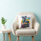 Coussin Train de Lapin Chemin de Fer Œuf de Pâques Enfants (Chaise)