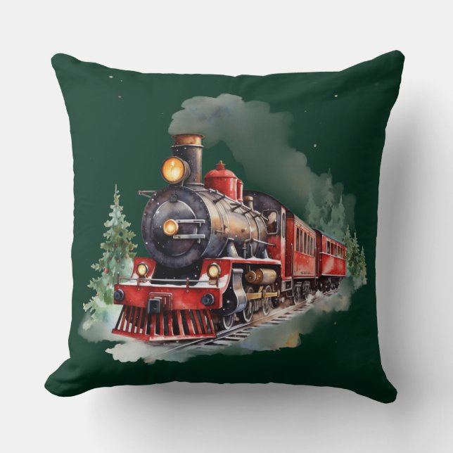 Coussin Train de Noël (Recto)