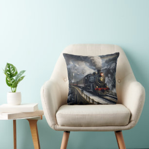 Coussin Train en montagne