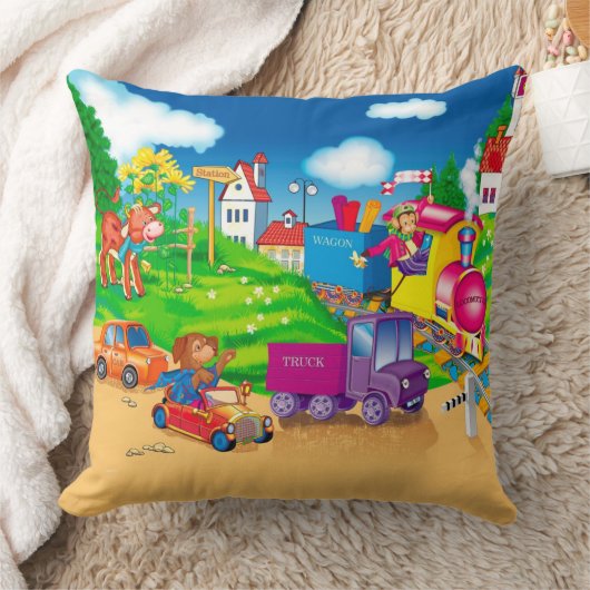 Coussin train et voiture (Couverture)