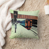 Coussin Train jaune et turquoise (Couverture)