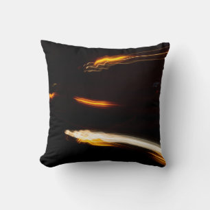 Coussin Traînées de lumière de mouvement abstrait Longue e