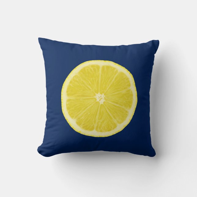 Coussin Tranche d'agrume d'orange et de citron (Recto)