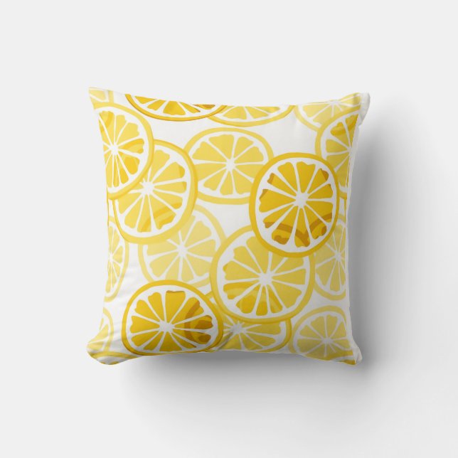 Coussin Tranche de citron acidulée (Recto)
