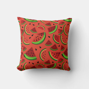Coussin Tranche de pastèque pour décoration d'intérieur es