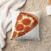 Coussin tranche de pizza pepperoni classique de SlipperyJo (Couverture)