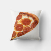 Coussin tranche de pizza pepperoni classique de SlipperyJo (Verso)