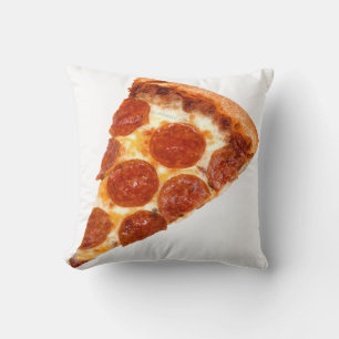 Coussin tranche de pizza pepperoni classique de SlipperyJo