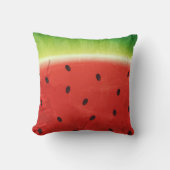 Coussin Tranche géante de pastèque à l'aquarelle mignonne (Recto)