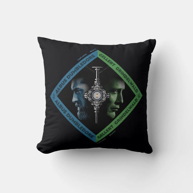Coussin Tranche sanguine Dumbledore & Grindlewald Graphiqu (Recto)