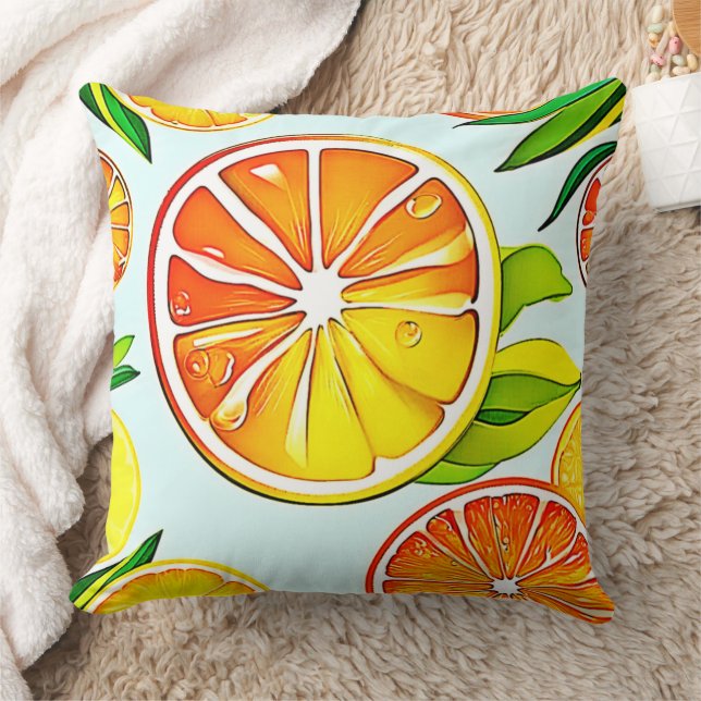 Coussin Tranches d'orange : L'art des agrumes (Couverture)