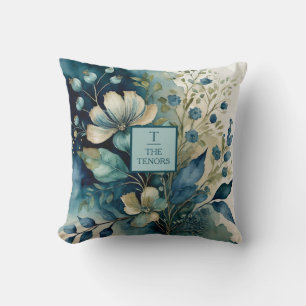 Coussin Tranquillité sarcelle : Félicité botanique