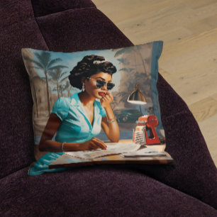 Coussin Tranquillité Turquoise Une Muse Vintage