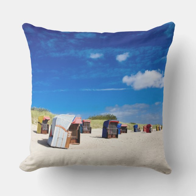 Coussin Transats en mer du Nord (Recto)