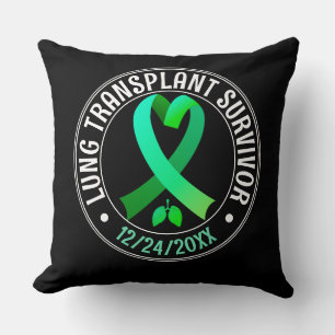 Coussin Transplant pulmonaire Survivant Ribbon vert Person