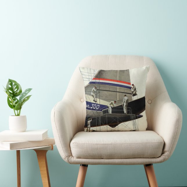 Coussin Transport vintage, maintenance d'avions (Chaise)