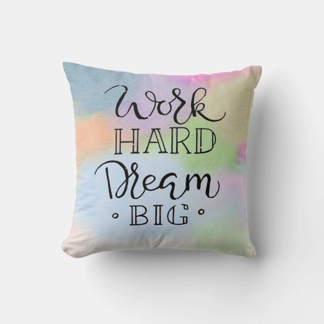Coussin Travail Dream dur Grande aquarelle (Recto)