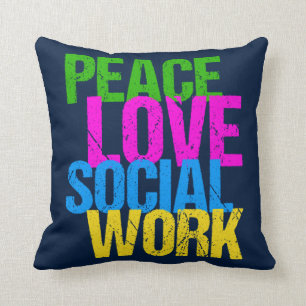 Coussin Travail social d'amour de paix