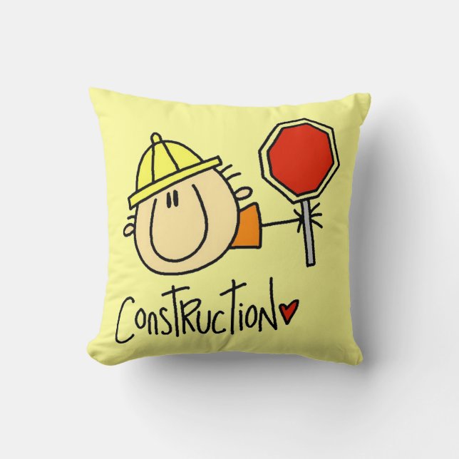 Coussin Travailleur du bâtiment (Recto)