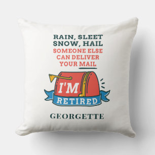 Coussin Travailleur postal retraité Retraite Personnalisée