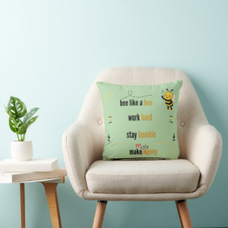 Coussin Travaillez dur, restez humble, gagnez de l'argent 
