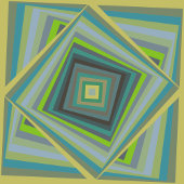 Coussin Traverser un jardin verdoyant