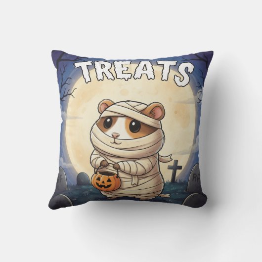 Coussin Treats – Mummy Guinea Pig Halloween TinyFur  (Verso)