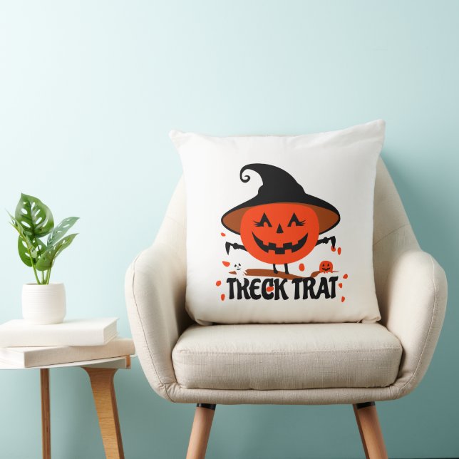 Coussin Treck Trat Citrouille Sourire (Chaise)