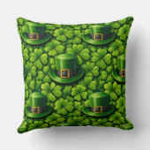 Coussin Trèfle à quatre feuilles Saint Patrick avoir un j (Verso)