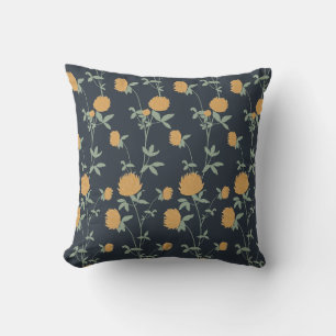 Coussin Trèfle de Prairie Botanique Rétro Jardin de Minu