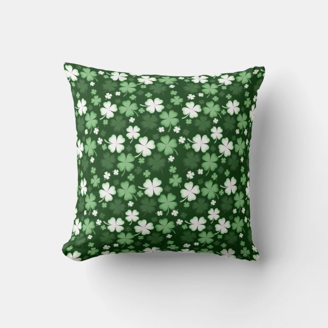 Coussin Trèfle vert, jour de la Saint-Patrick (Recto)