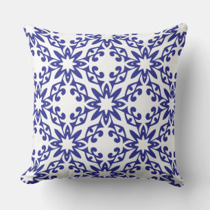 Coussin Trellis Bleu Royal