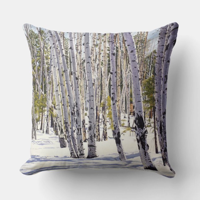 Coussin Trembles dans la forêt (Recto)