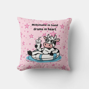 Coussin Trempette de lait à la main, drame dans le cœur