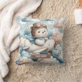 Coussin Trend mignon ours en peluche pilote garçon baby sh (Couverture)